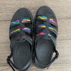 Dr. Martens Yelena Sequin in Rainbow